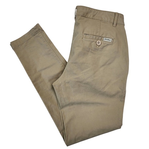 Eddie Bauer Pants - Eddie Bauer 4 Khaki Legendwash Stretch Boyfriend Chino Pants Prep Outdoor Casual